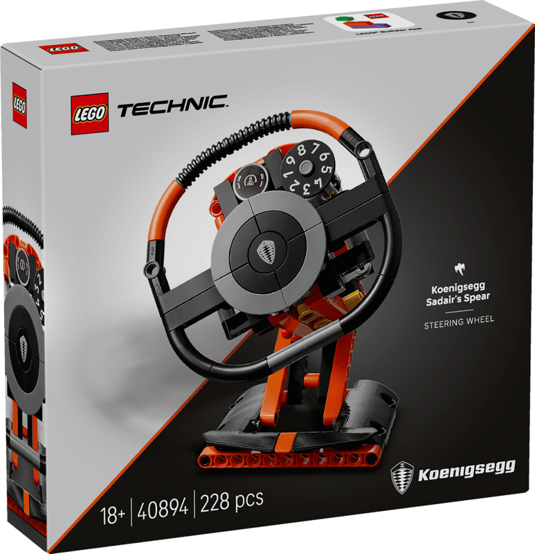 LEGO 40894 Technic Koenigsegg Sadair's Spear Steering Wheel
