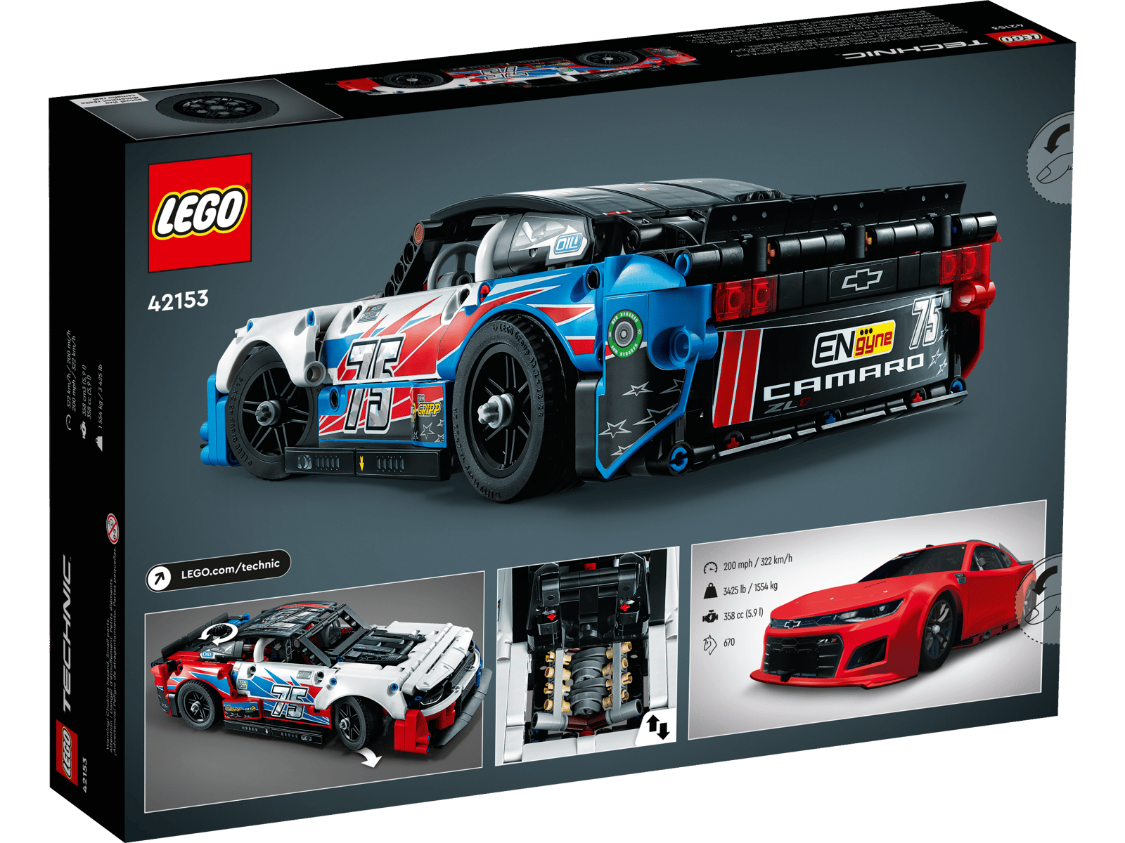 LEGO 42153 NASCAR Next Gen Chevrolet Camaro ZL1