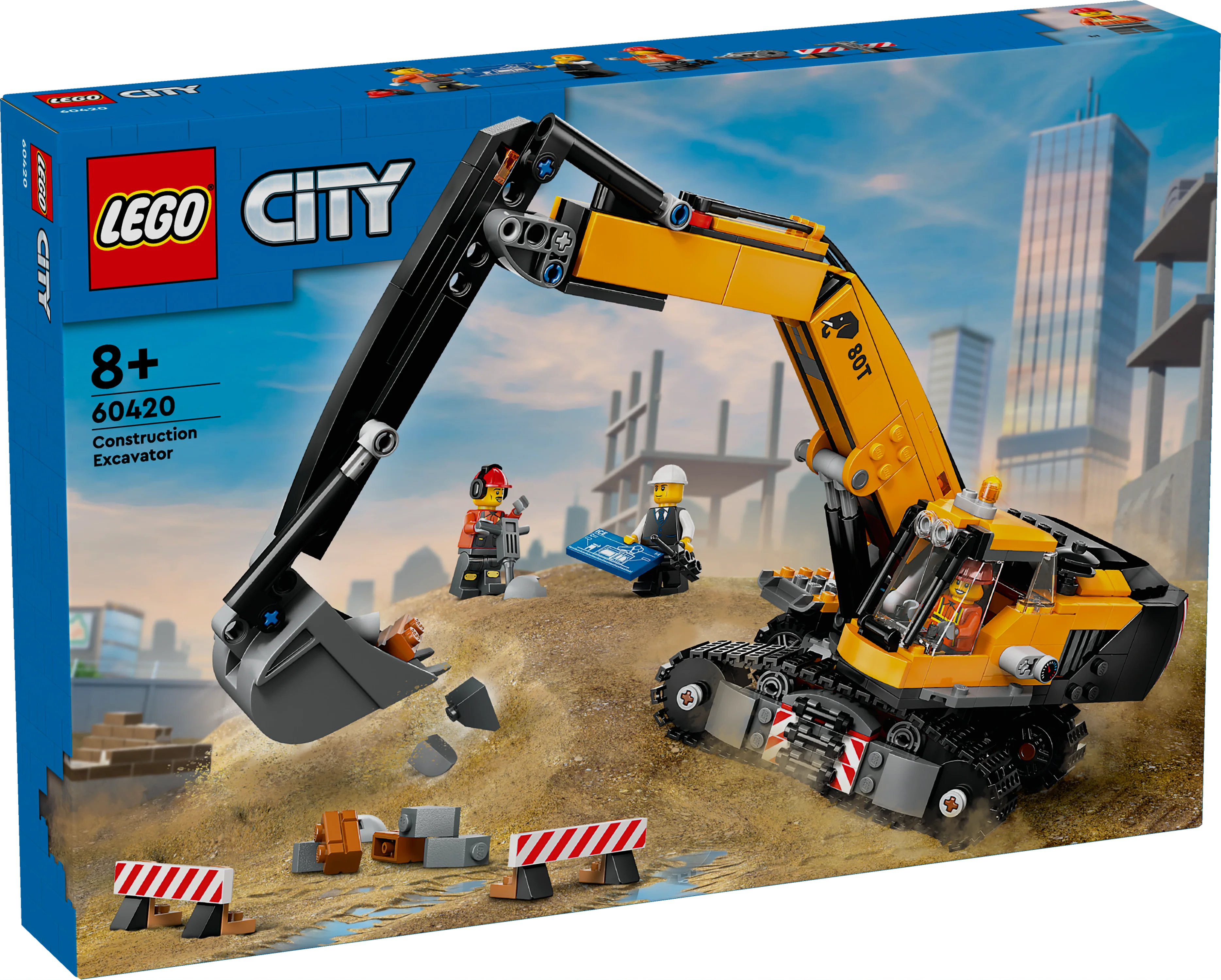 LEGO 60420 Yellow Construction Excavator