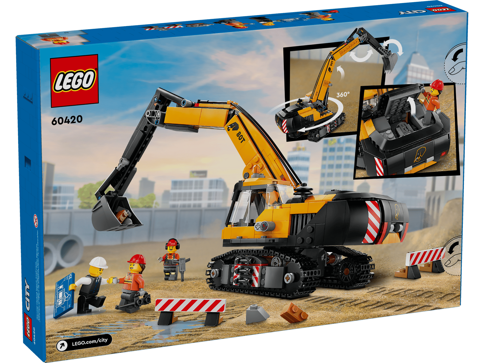 LEGO 60420 Yellow Construction Excavator