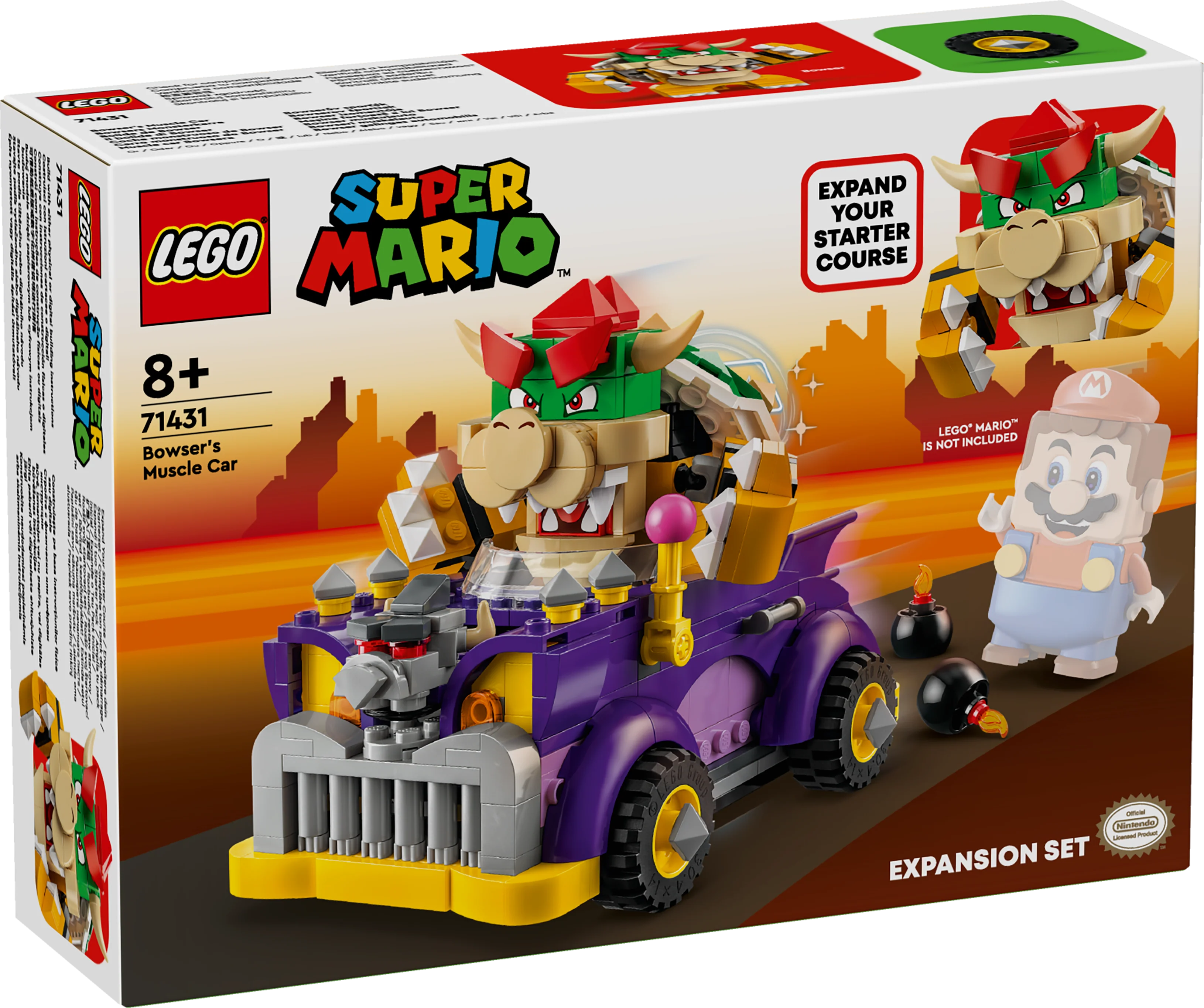 LEGO 71431 Bowser's Muscle Car Expansion Set