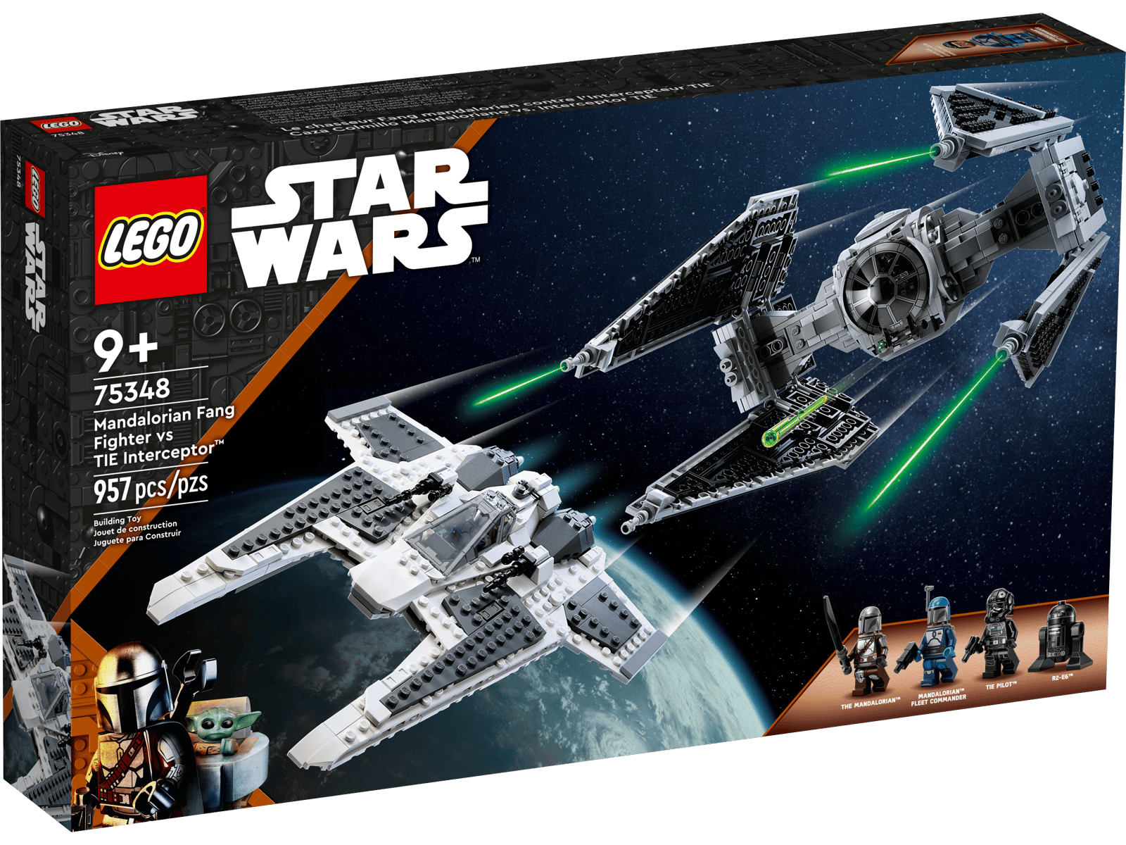 LEGO 75348 Mandalorian Fang Fighter vs. TIE Interceptor
