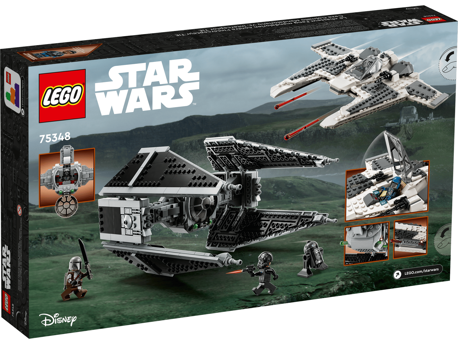 LEGO 75348 Mandalorian Fang Fighter vs. TIE Interceptor